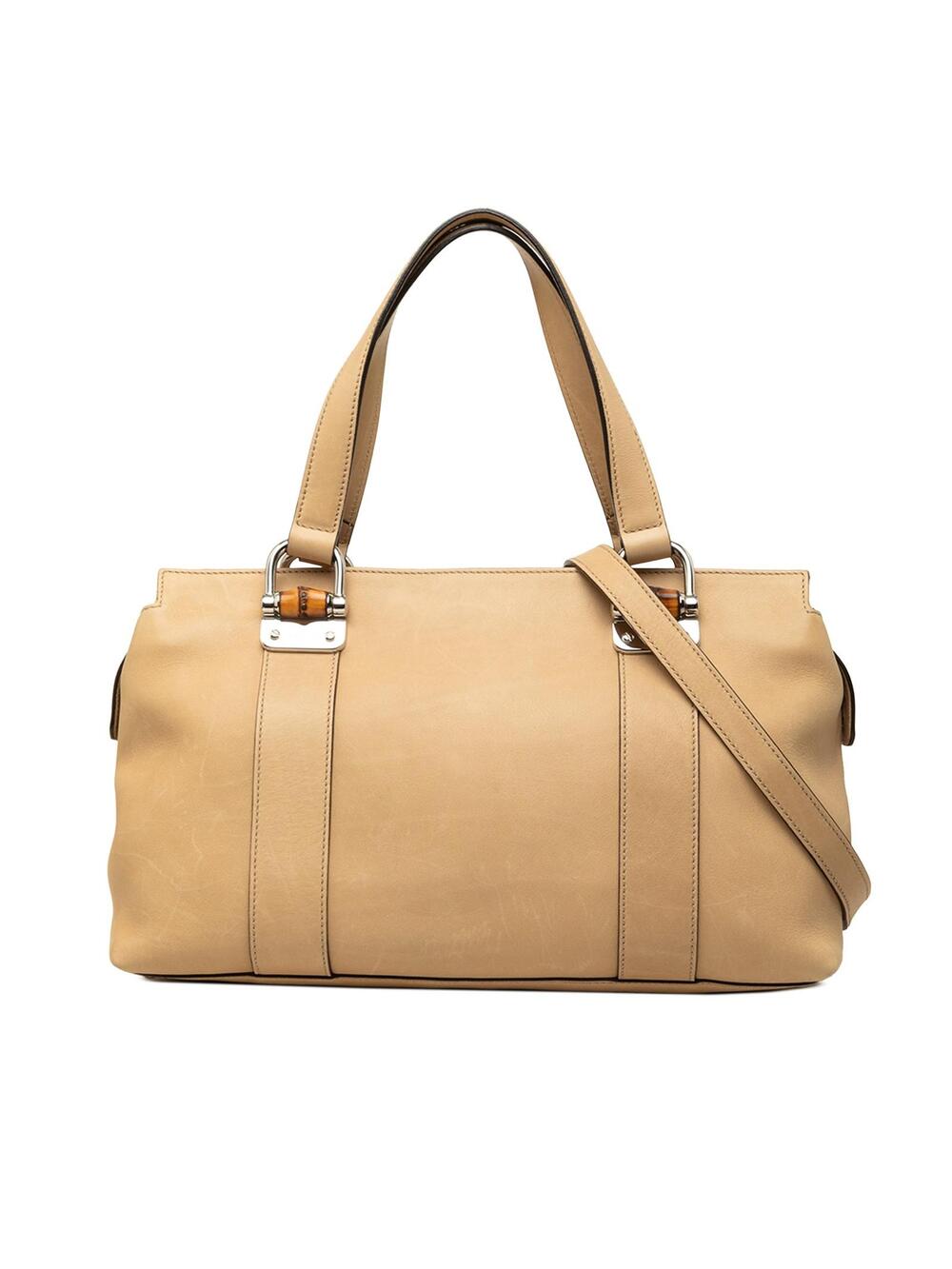 Gucci Calfskin Bamboo Bar Satchel Pre- #346874G61B